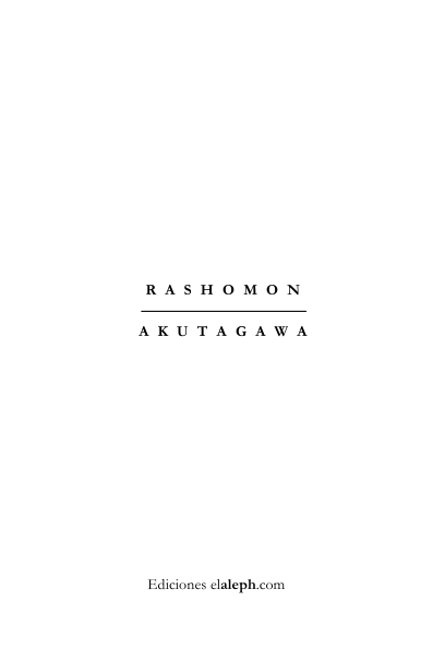 Portada de Rashomon
